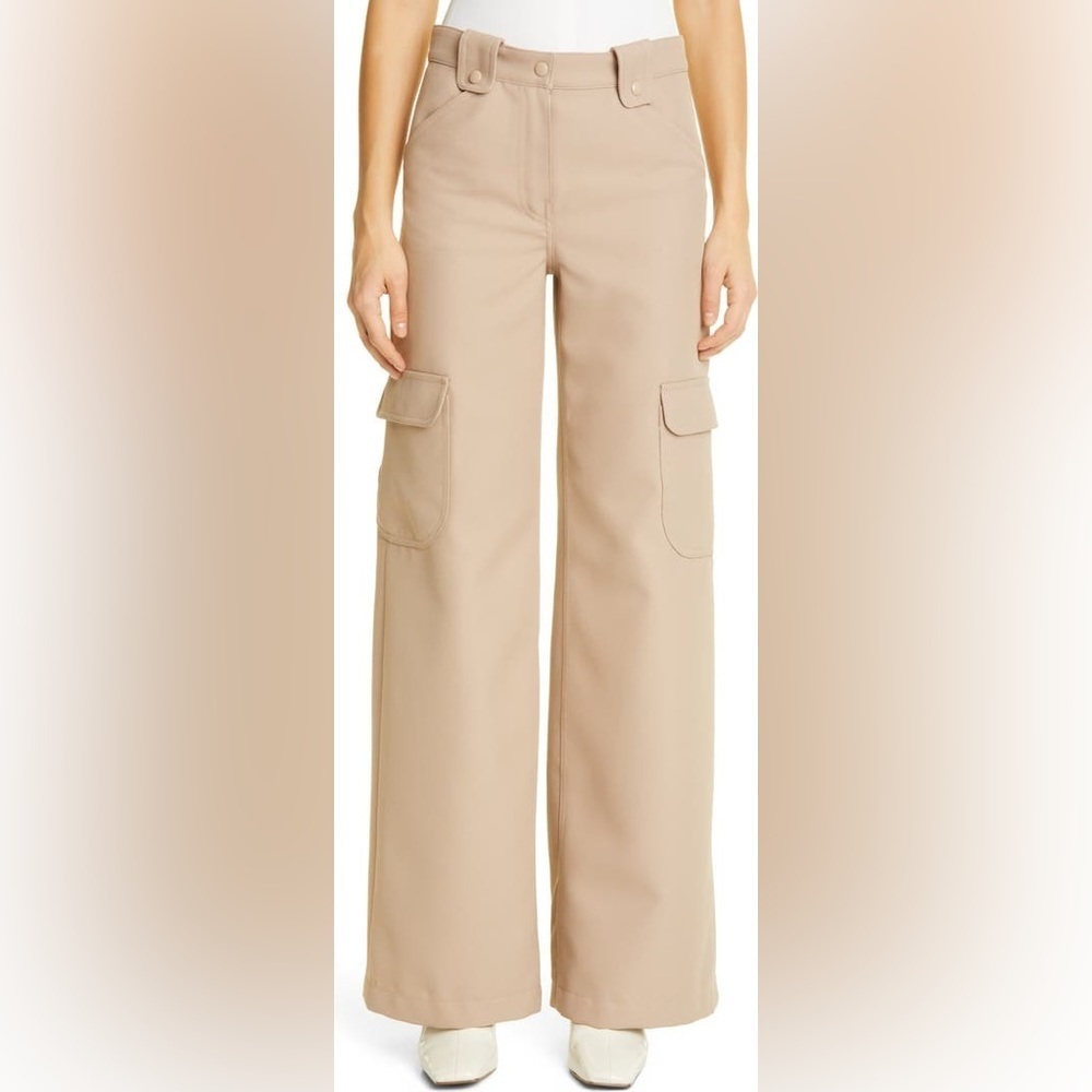Courreges Paris Women's Recycled Polyester‎ Twill Cargo Pants Size 42